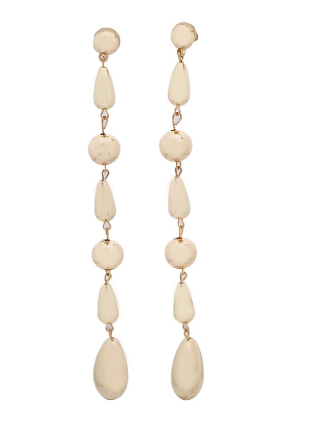 Gold Multi-Drop Long Earrings-thumb-1