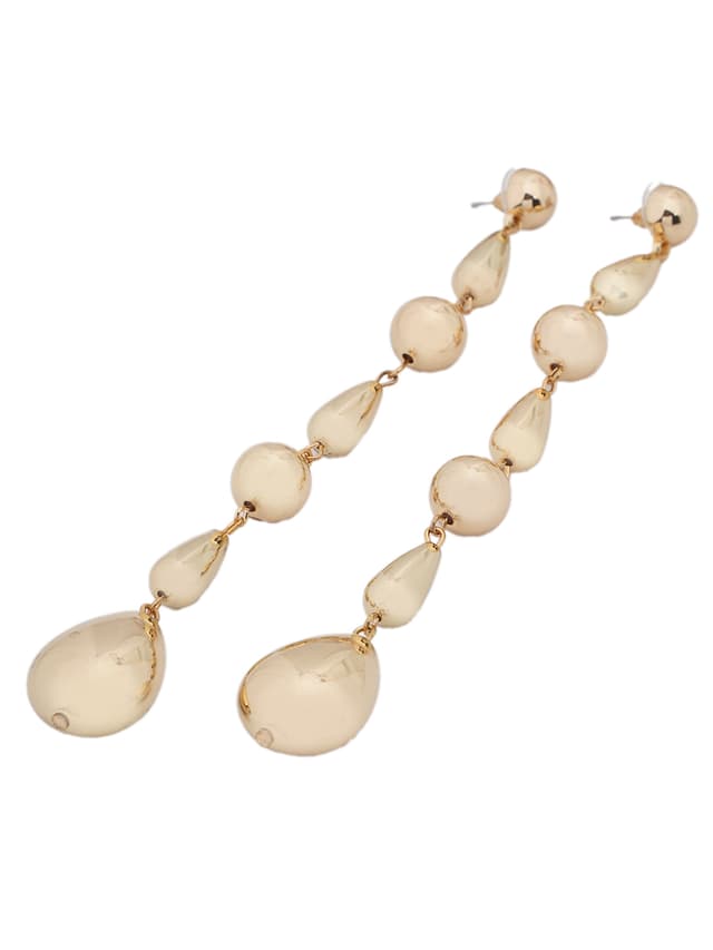 Gold Multi-Drop Long Earrings-thumb-2