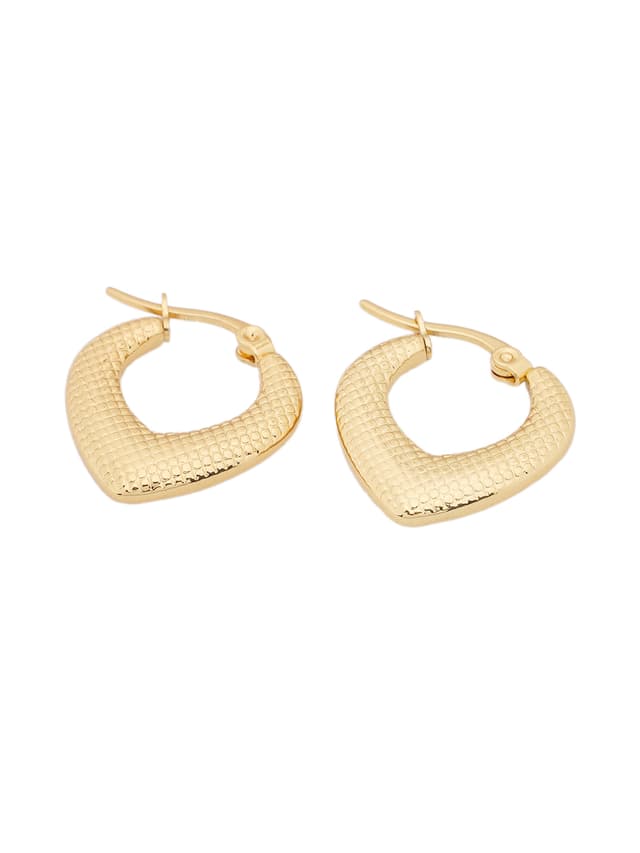 Textured Gold Teardrop Hoop Earrings-thumb-2