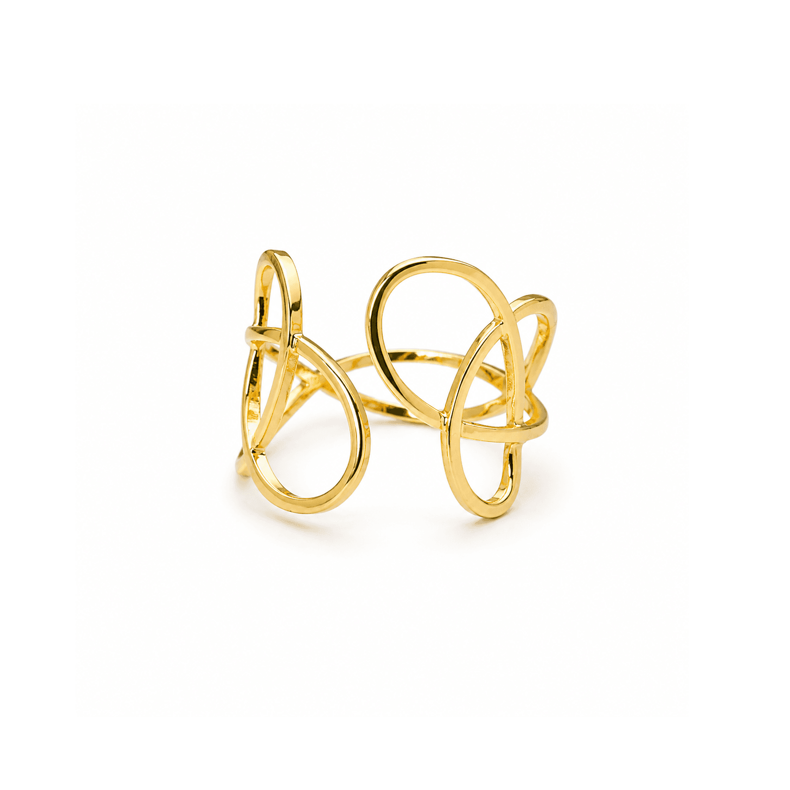 Gold Plated Open Circle Ring