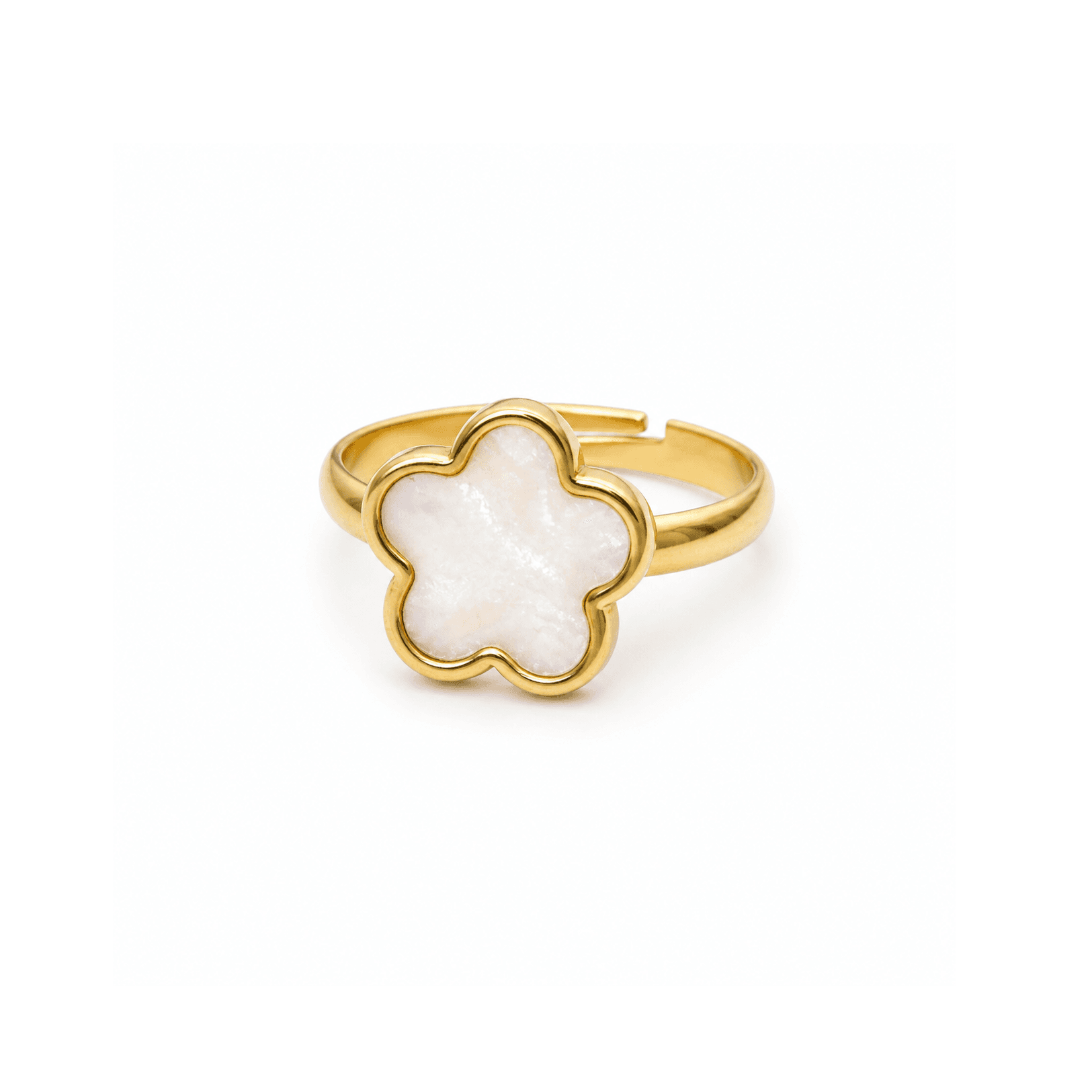 SALTY White Clover Gold Ring