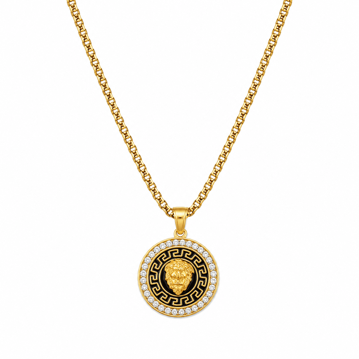 Gold Plated Lion Head Pendant
