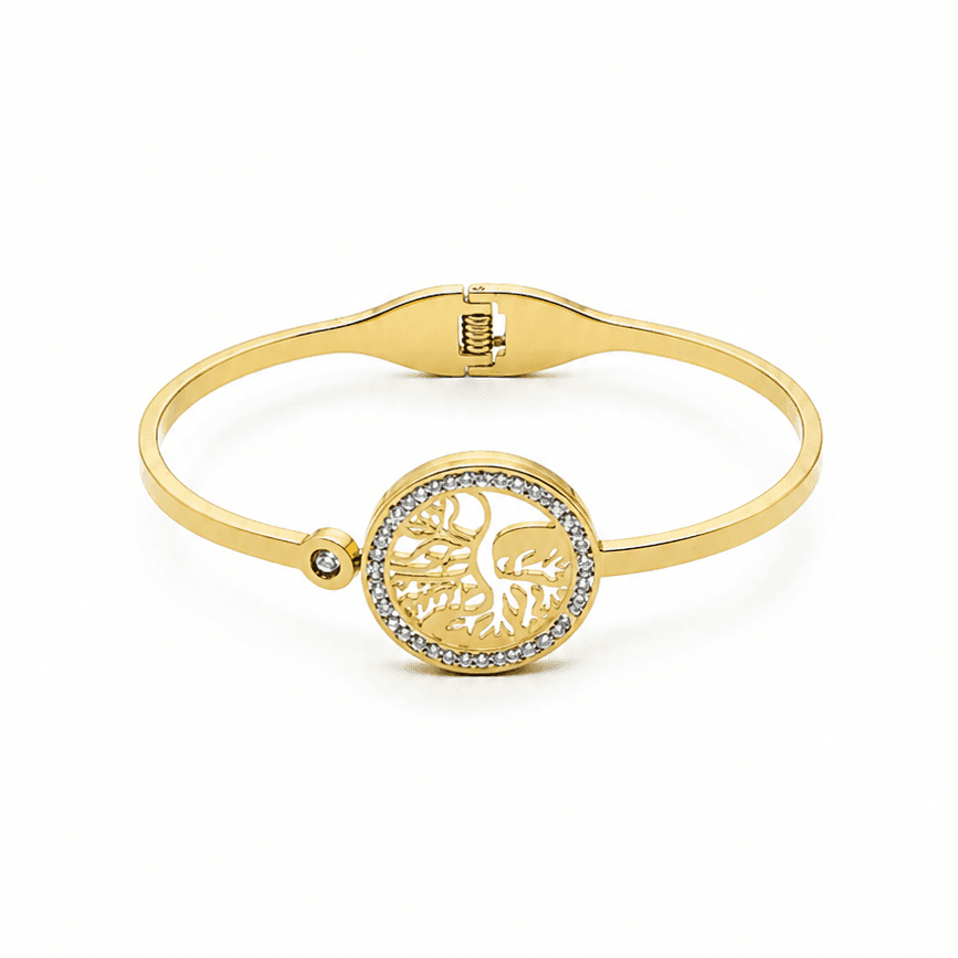 Golden Crystal Tree Bangle