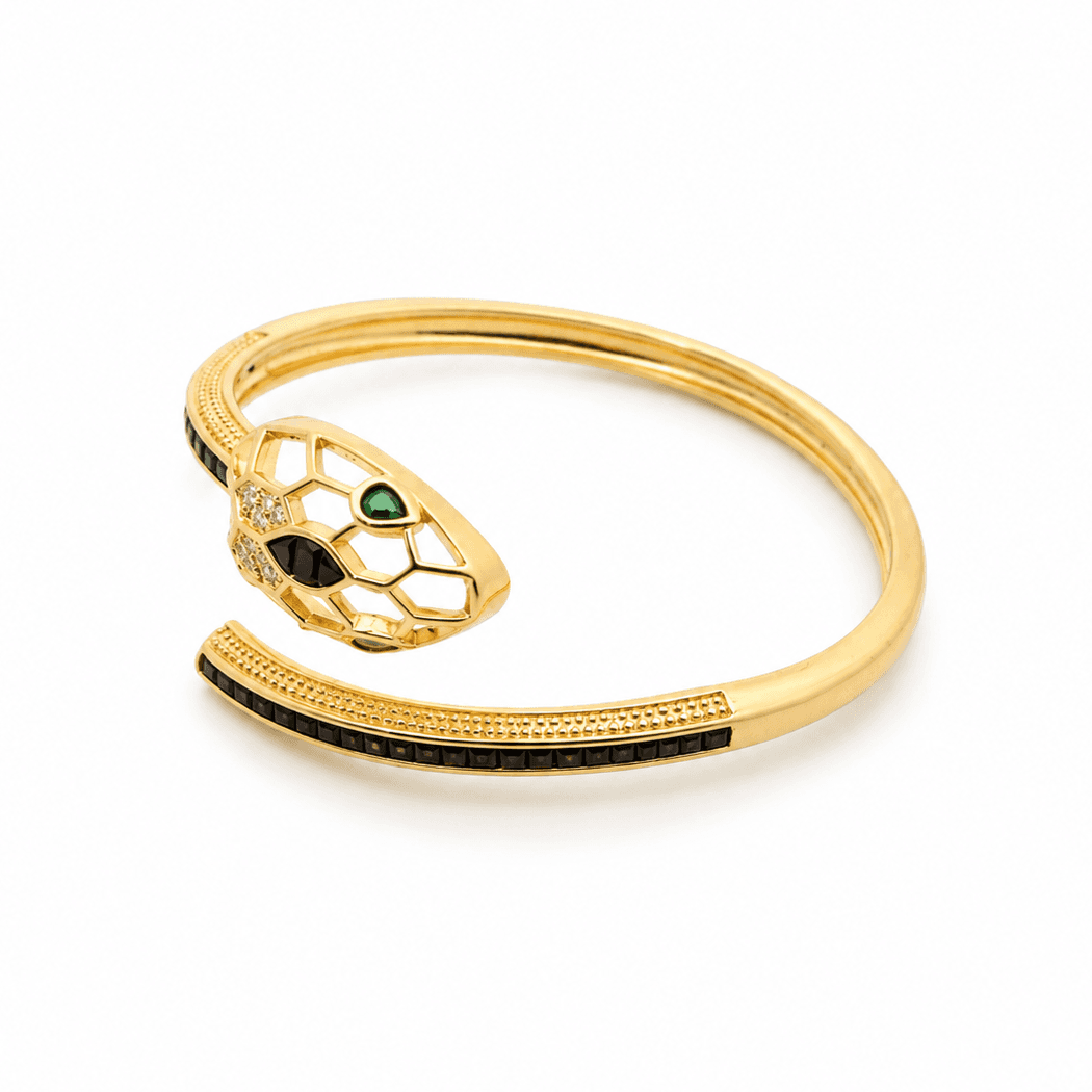 Gold Plated Snake Motif Bracelet