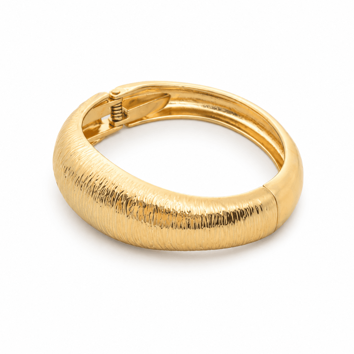 Gold Plated Brass Tiffany Curvy Cuff Bangle