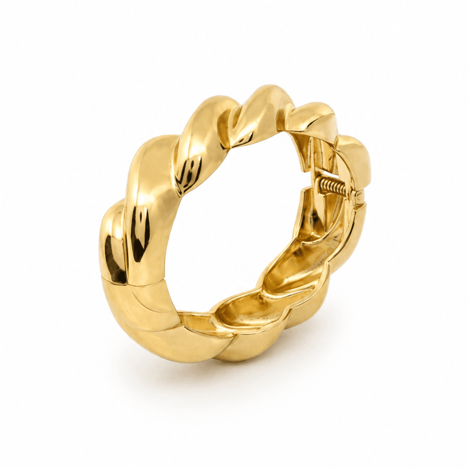 Luxe Braided Statement Bangle Bracelet