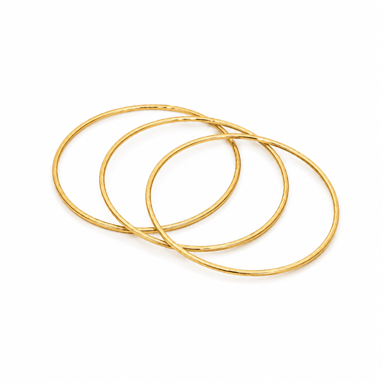 Classic Gold Slim Bangle Set