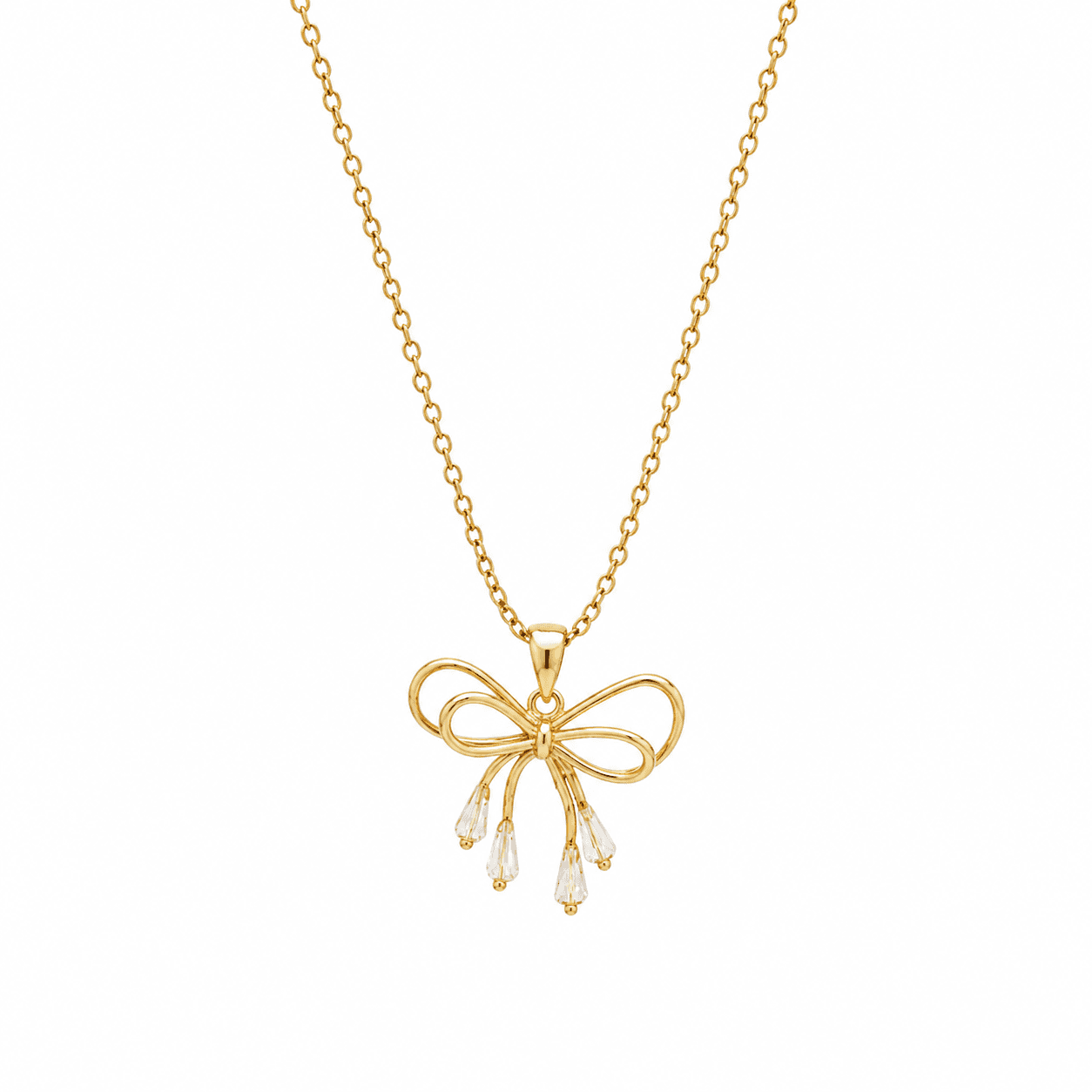 Bow Charm Pendant Necklace