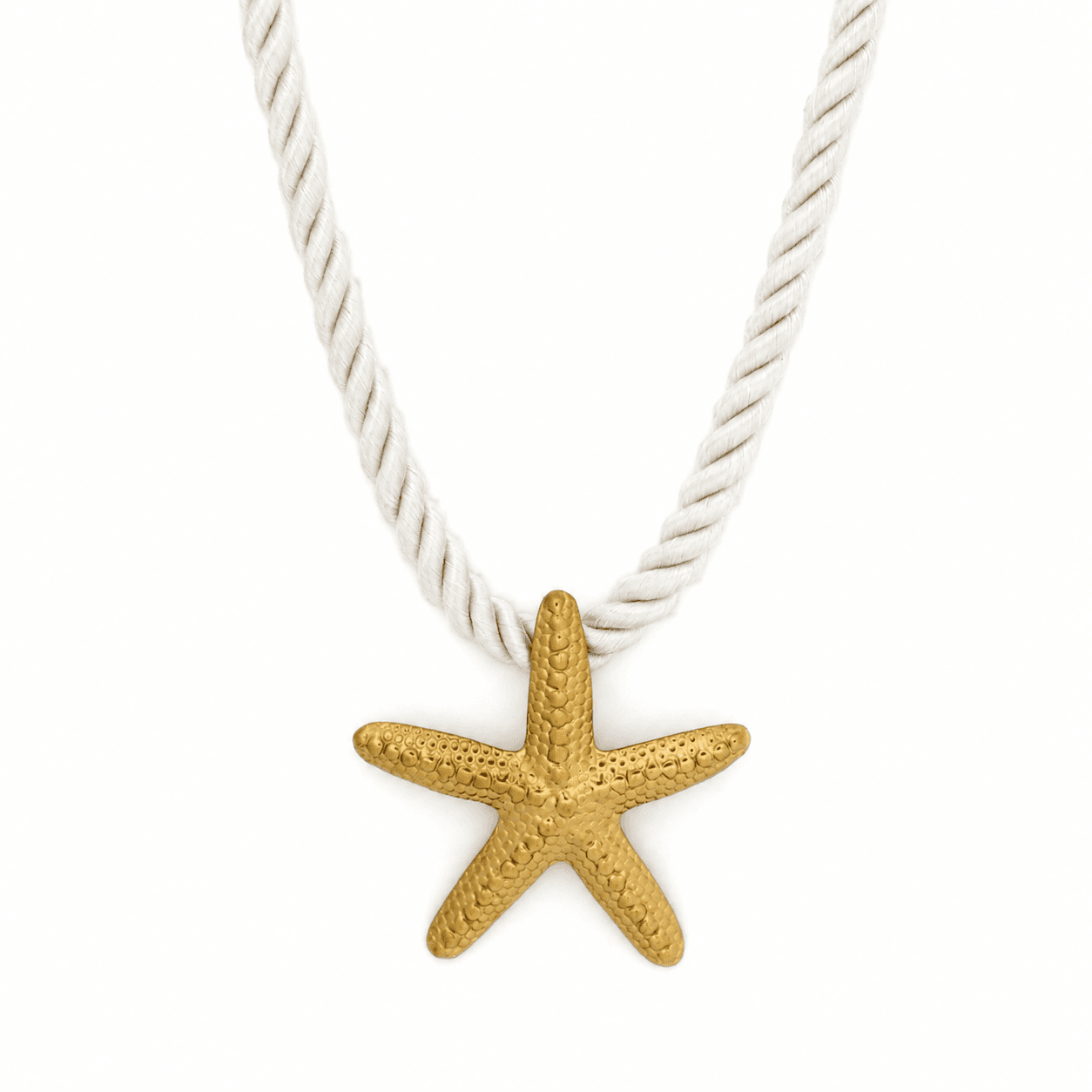 Starfish Pendant Twist Cord Necklace