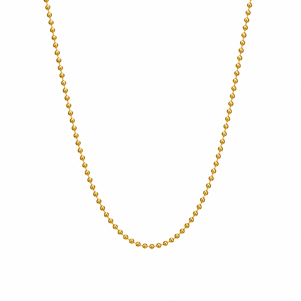Minimalist Gold Bead Chain Necklace