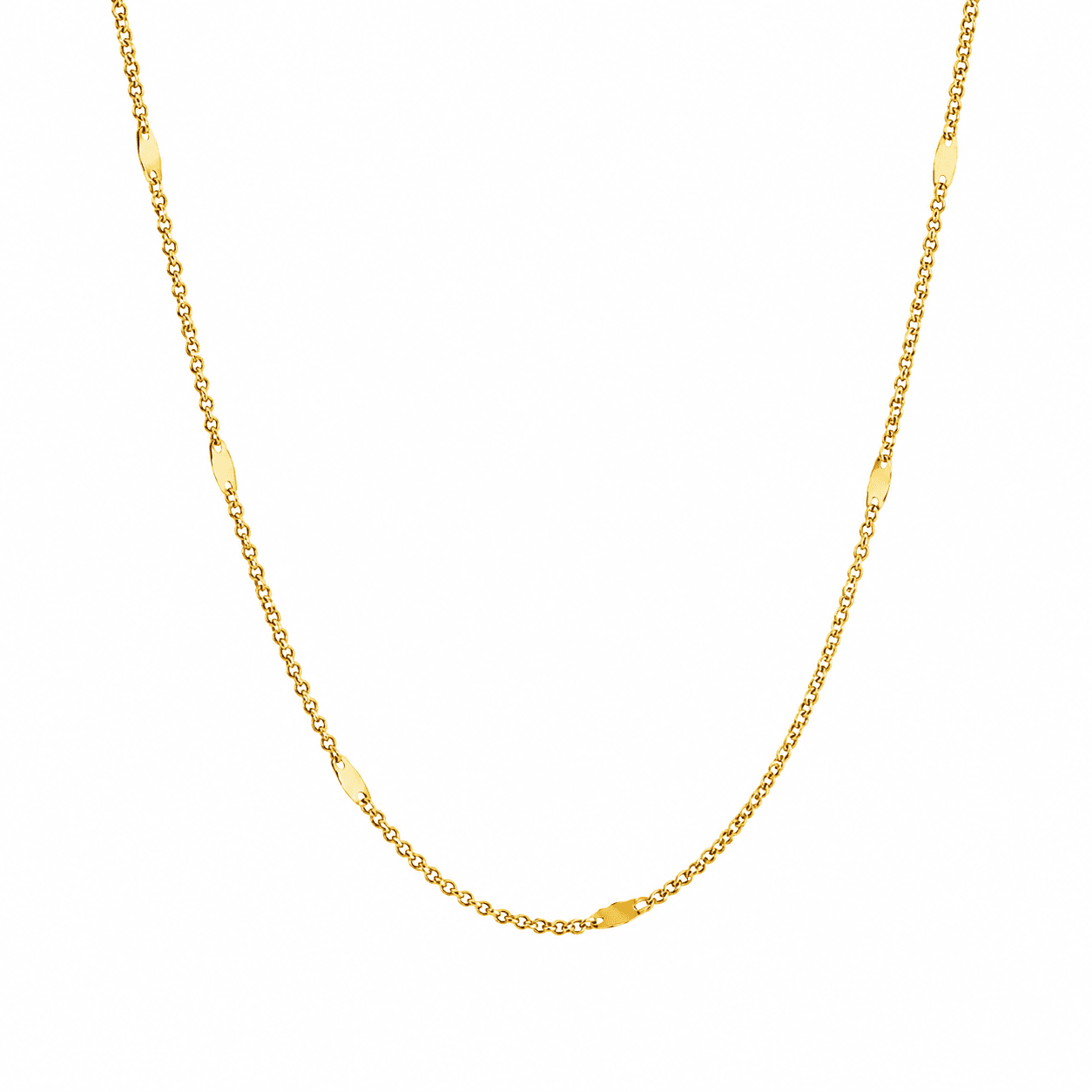 Executive Gold Station Link Chain Necklace