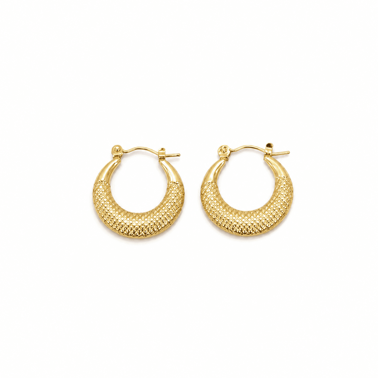 Golden Weave Hoop Earrings